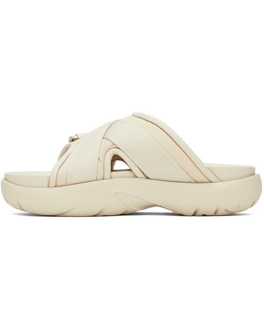 Bottega Veneta Black Off-white Snap Slide Sandals for men