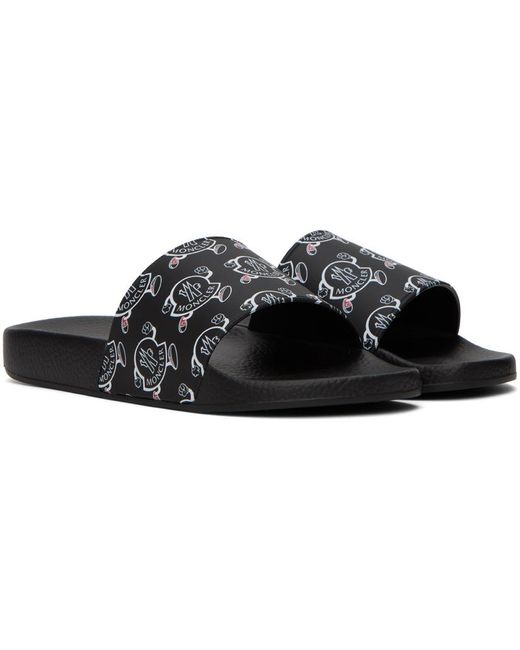 Moncler Black Basile Sandals for men