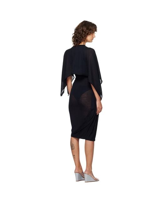 Paloma Wool Black Willy Midi Dress