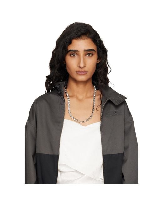 MM6 by Maison Margiela Black Collana Strass Necklace