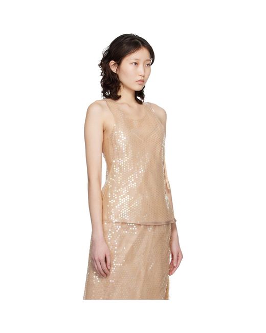 Renaissance Renaissance Natural Tati Sequin Top