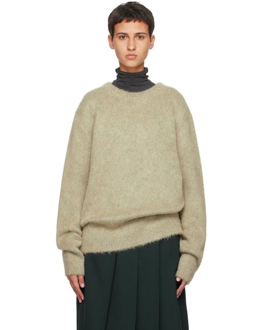 Lemaire Natural Beige Brushed Sweater