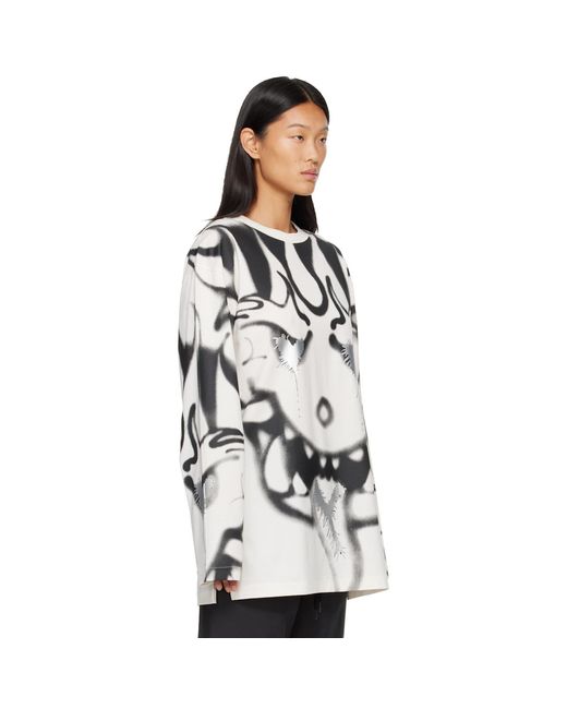 Y-3 Gray Off- Chito Edition Graphic Long Sleeve T-Shirt