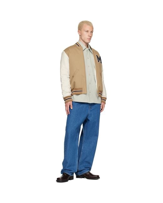 Moncler Natural Oreane Down Bomber Jacket for men