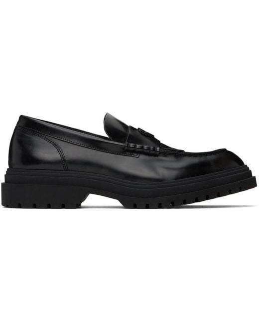 Fred Perry Black Fringed Loafers for men