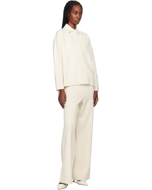 Max Mara オフホワイト Vand ニットポロシャツ Natural