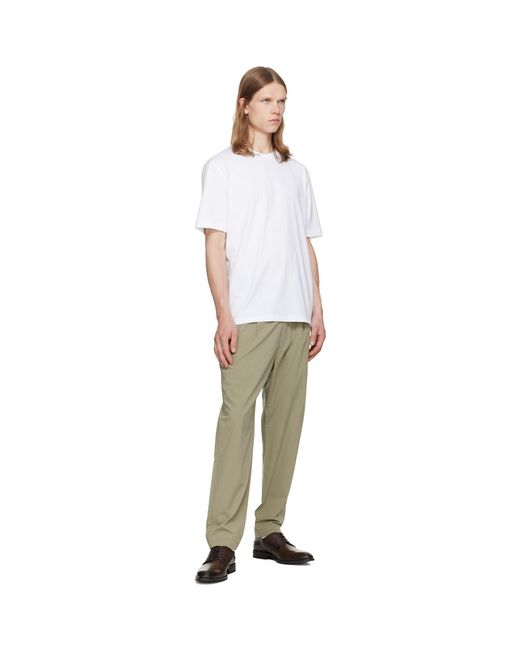 Boss White Three-Pack Crew-Neck Cotton T-Shirts for men