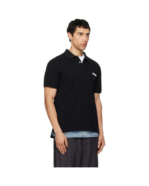 Moschino Black Milano' Polo for men