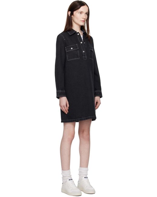 Robe Courte Mia Noire En Denim A.P.C. en coloris Black
