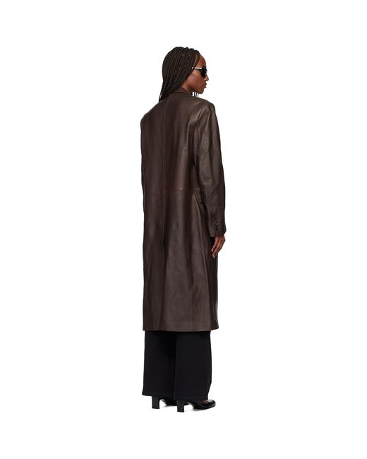 TONYWACK Black Naked Single Lamb Leather Coat