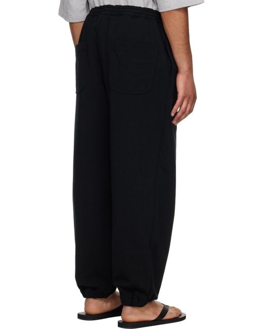 Comme des Garçons Black Terry Cloth Sweatpants for men