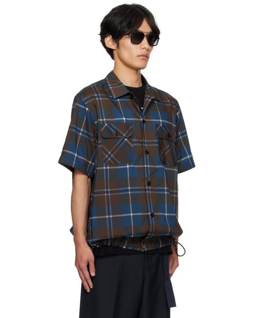 Sacai Blue Plaid Shirt for men