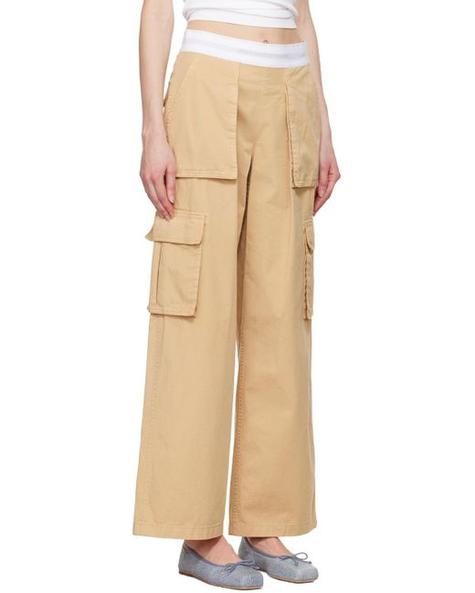 Alexander Wang Natural Cargo Rave Trousers