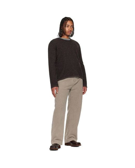 Our Legacy Black Rigid Popover Sweater for men