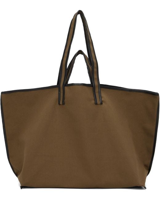 Kassl Brown Tan Canvas Tote