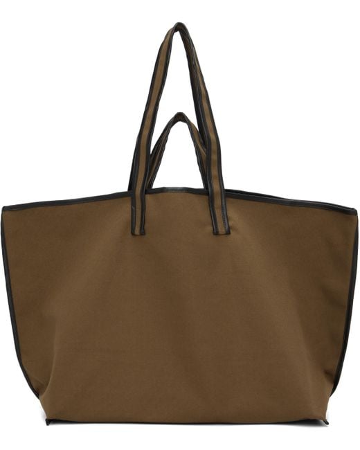 Kassl Brown Tan Canvas Tote