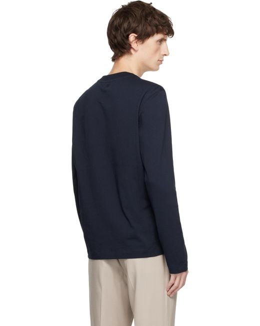 AMI Blue Cotton Ami De Cœur T-Shirt for men