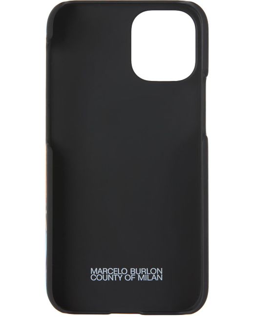 メンズ Marcelo Burlon Grizzly Iphone Mini ケース ブラック -