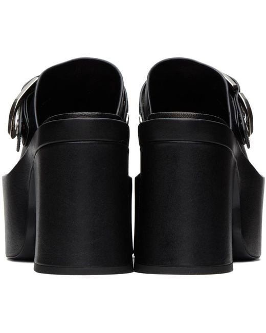 Marc Jacobs Black 'the J Marc Leather' Mules