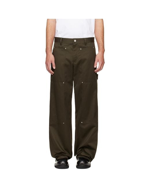 Helmut Lang Green Carpenter Trousers for men