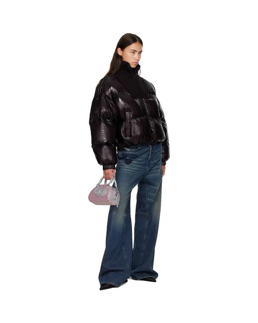 DIESEL Black Puffer Down Jacket