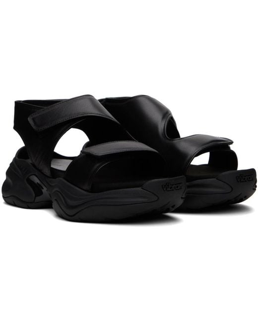 Sandales noires en cuir Attachment pour homme en coloris Black