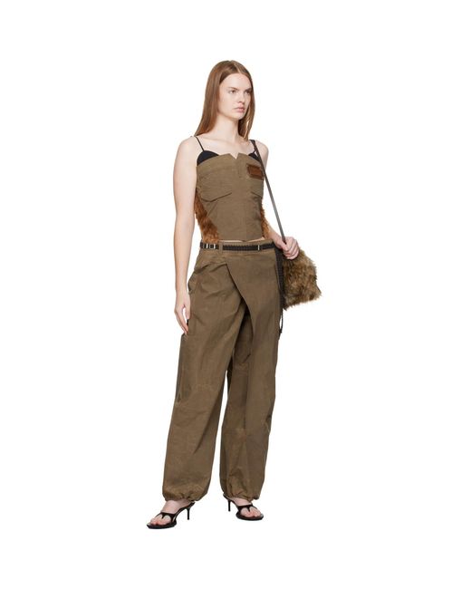 ANDERSSON BELL Brown Trouser Custom Bustier Top