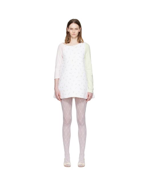 Ans Dostoevner White Formed Minidress