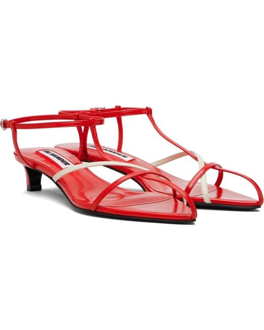 Jil Sander Black Cage Low Heeled Sandals