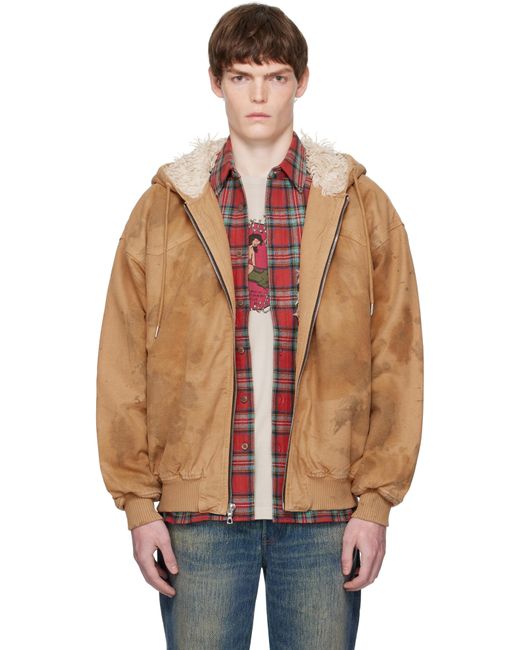 メンズ Cout de la Liberte タン Dirty Mike Woven Canvas Lined ジャケット Blue