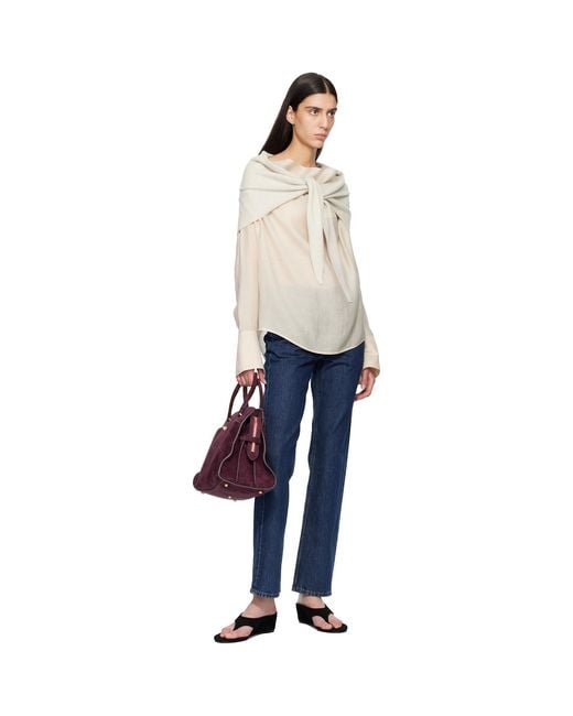 LE17SEPTEMBRE White Cashmere Blend Muffler Scarf