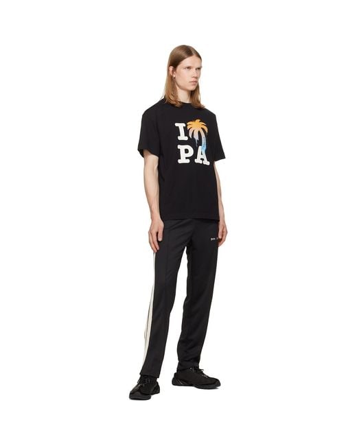 Palm Angels Black 'I Love Pa' T-Shirt for men