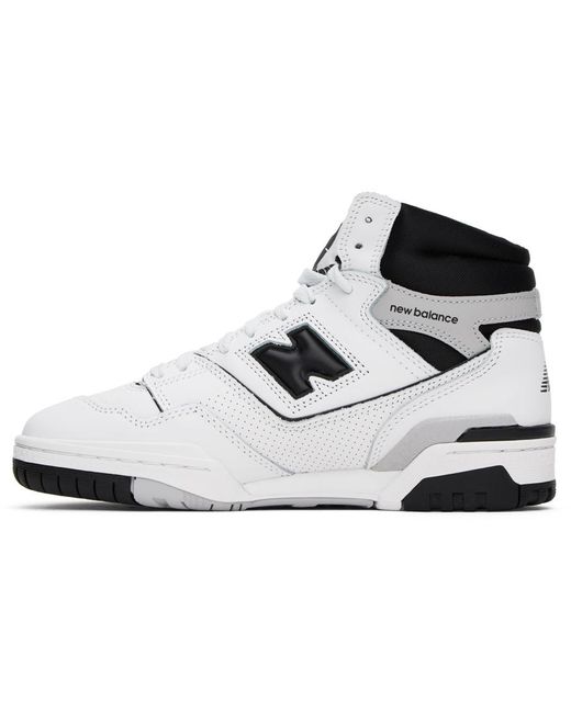 New Balance White & Black 650 Sneakers for men
