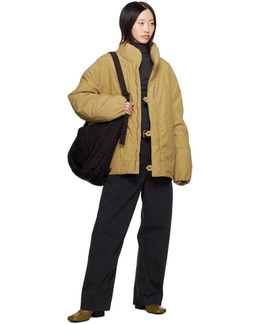 Lemaire Yellow Stand Collar Puffer Jacket