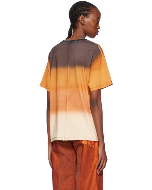 Eckhaus Latta Orange Lapped T-shirt