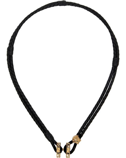 Versace Black Medusa Necklace for men