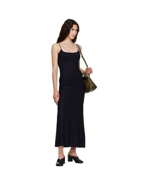 MM6 by Maison Margiela Black Slip Maxi Dress