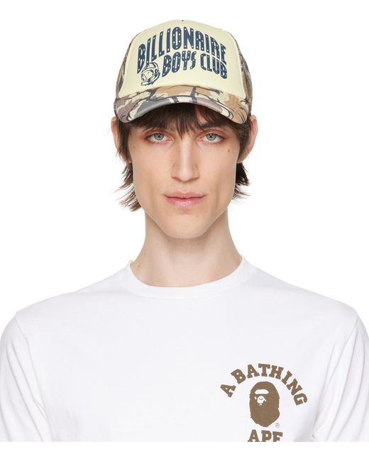 BBCICECREAM White Arch Logo Trucker Hat for men
