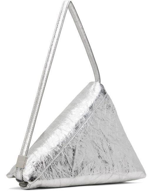 Marni Gray Leather Prisma Triangle Bag