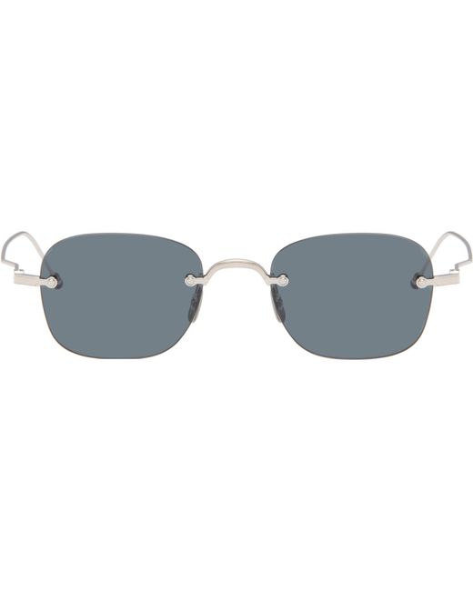 Thom Browne Gray Rectangular Rimless Sunglasses for men