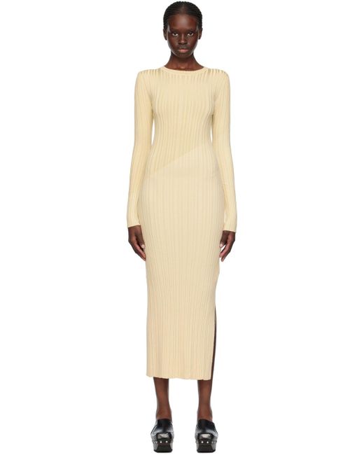 Nanushka Black Off-white Maeron Maxi Dress