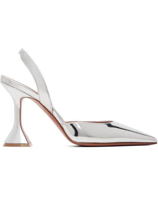 AMINA MUADDI Metallic Holli Sling 95 Heels