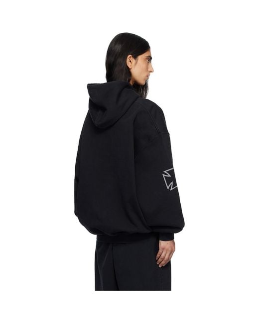 Vetements Blue Triple Biker Cross Logo Hoodie
