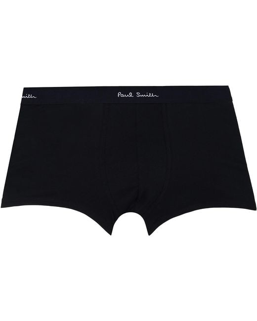 Paul Smith Black Five-pack Organic Cotton Boxer Briefs for men