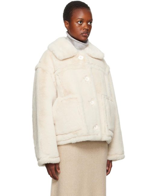 Stand Studio Natural Off- Xena Faux-shearling Jacket