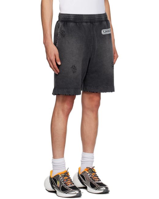 Givenchy Black Distressed Shorts for men