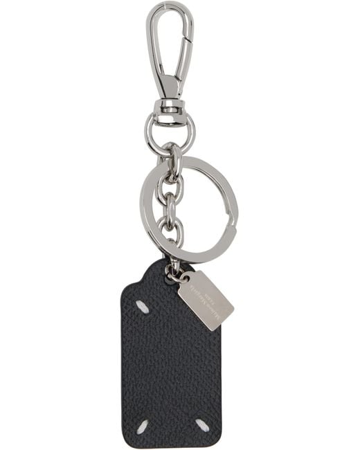 Maison Margiela Black Double Tag Keychain for men