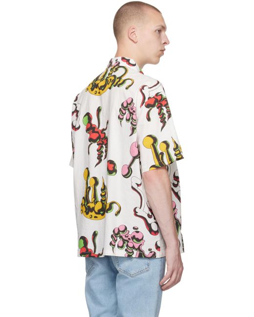 Brain Dead White Graphic Shirt for men