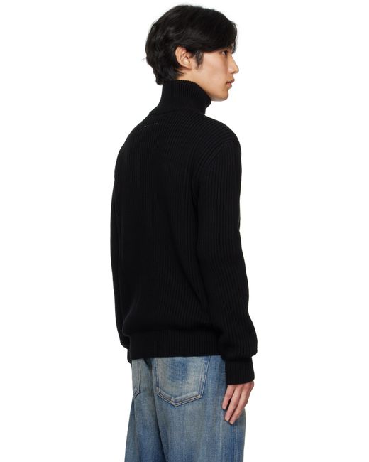 Blouson De Sport Noir En Tricot Côtelé Côtelé MM6 by Maison Martin Margiela pour homme en coloris Black