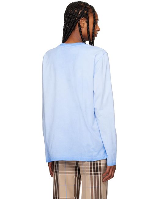 MSGM Blue Faded Long Sleeve T-shirt